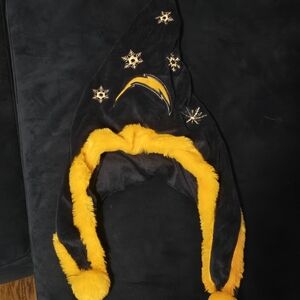 Los Angeles Chargers Blue and Yellow Dangle Snowflake Holiday Cap